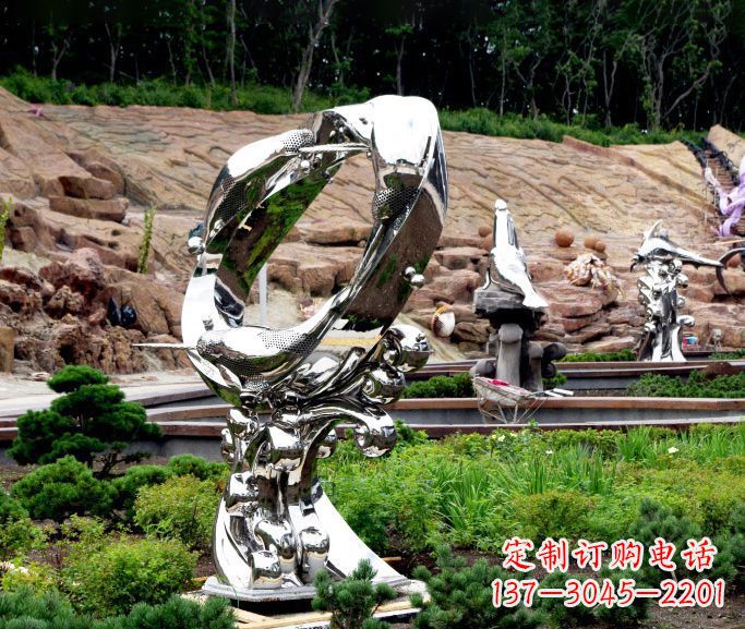 北京不锈钢海豚雕塑——精致的艺术品