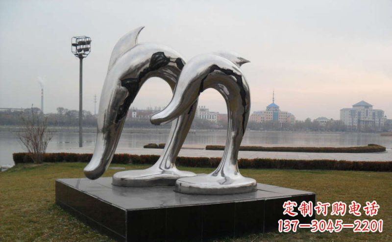 北京精致的不锈钢海豚雕塑
