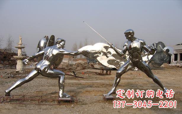 北京不锈钢雕刻的运动员雕塑
