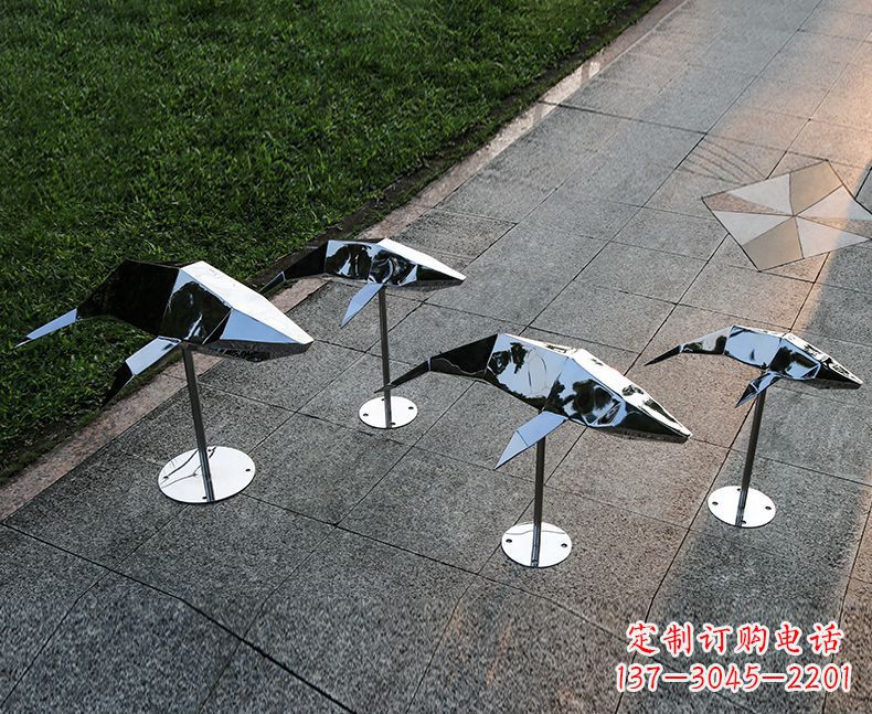 北京不锈钢海豚雕塑精致的海洋之美