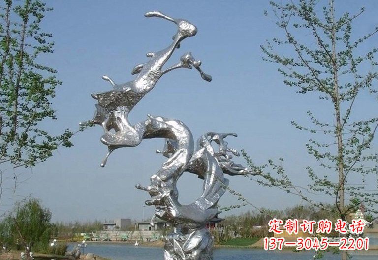 北京不锈钢蛟龙出海雕塑