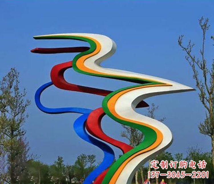 北京精美不锈钢飘带雕塑