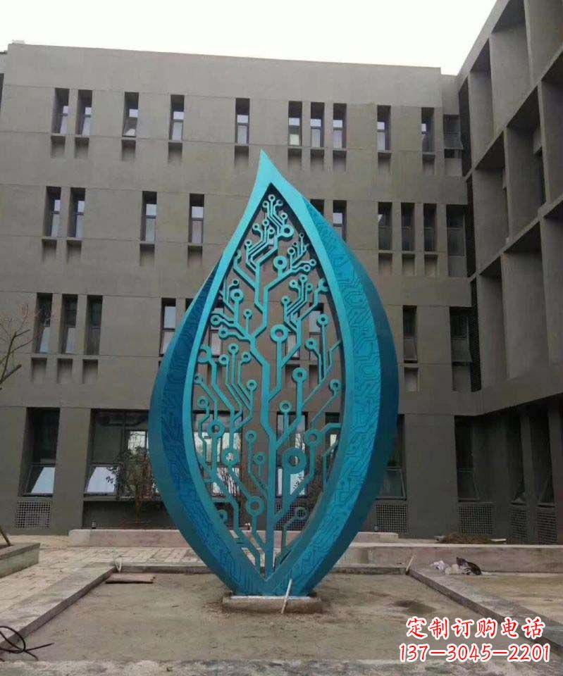 北京不锈钢树叶雕塑精美的艺术品