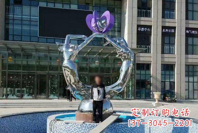 北京不锈钢抽象女孩雕塑