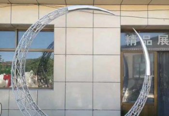 北京不锈钢别墅月亮镂空雕塑