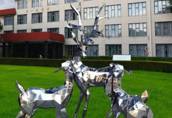 北京不锈钢麋鹿雕塑美观耐用的艺术品