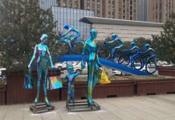 北京不锈钢场购物人物雕塑