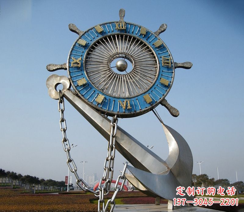 北京不锈钢船舵雕塑展现精湛工艺