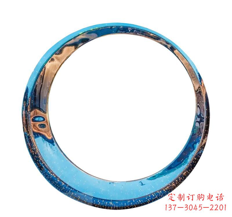 北京不锈钢创意景观圆环雕塑——美化城市的创意艺术
