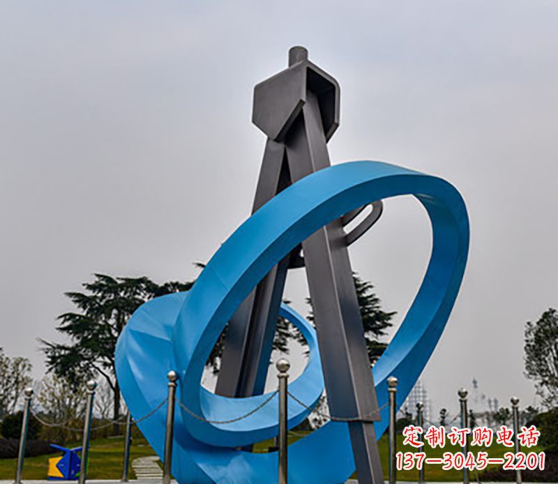 北京精美的不锈钢圆规雕塑