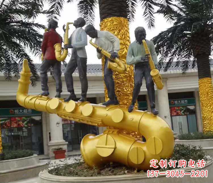 北京不锈钢萨克斯雕塑精美绝伦
