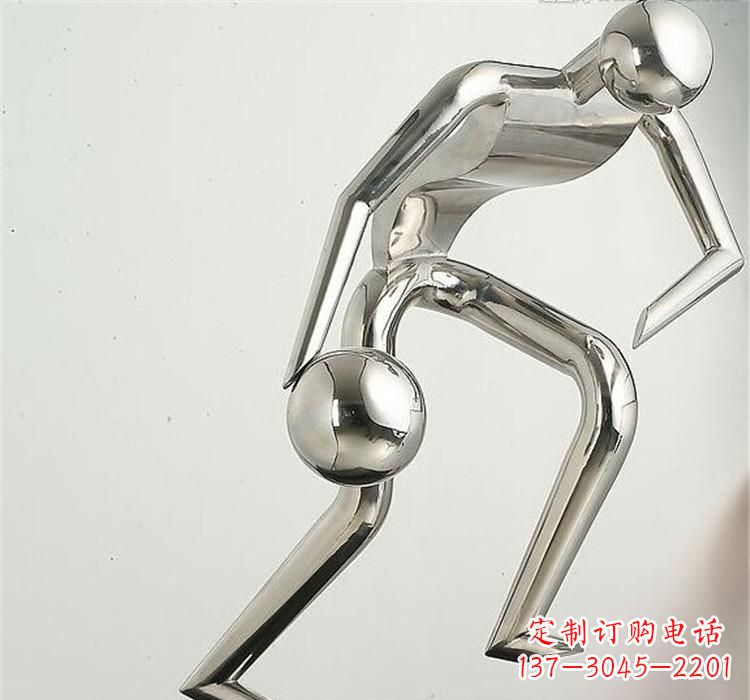 北京不锈钢保龄球雕塑——抽象人形美学之精华
