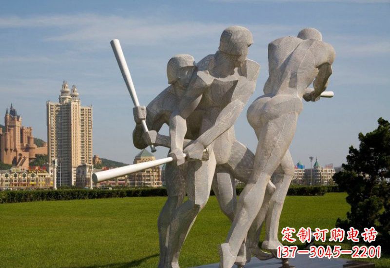 北京棒球雕塑象征着美好回忆