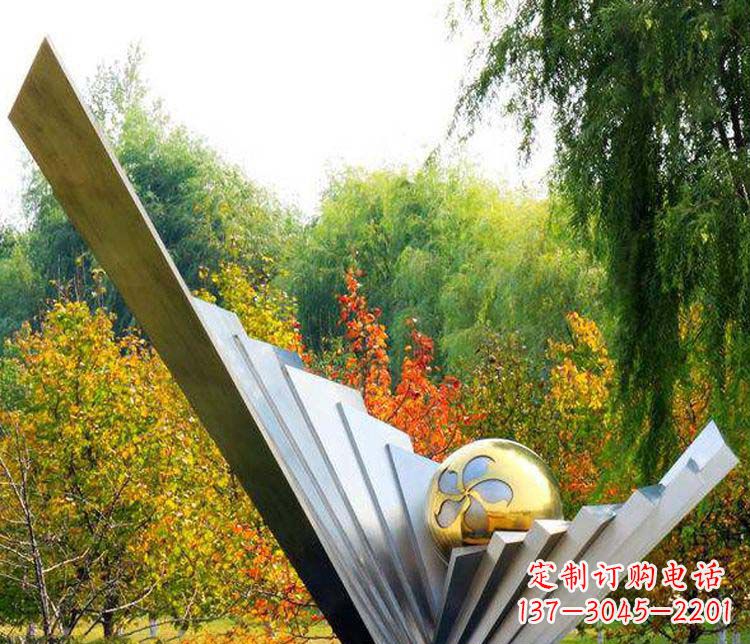 北京不锈钢大型翅膀景观雕塑