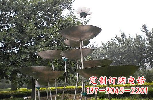北京不锈钢大型荷叶雕塑