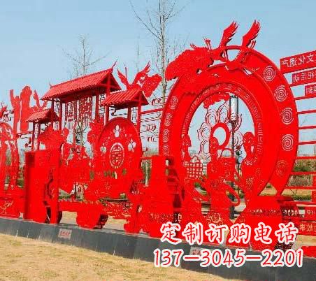 北京不锈钢党旗雕塑——缅怀先烈、继续前进