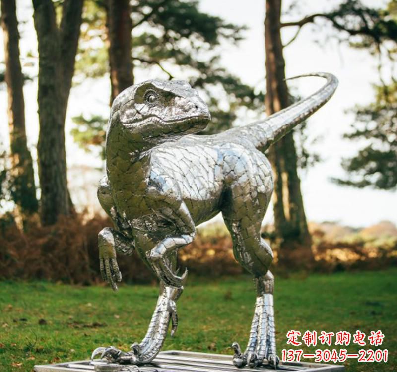 北京不锈钢恐龙雕塑一种古老灵动的艺术