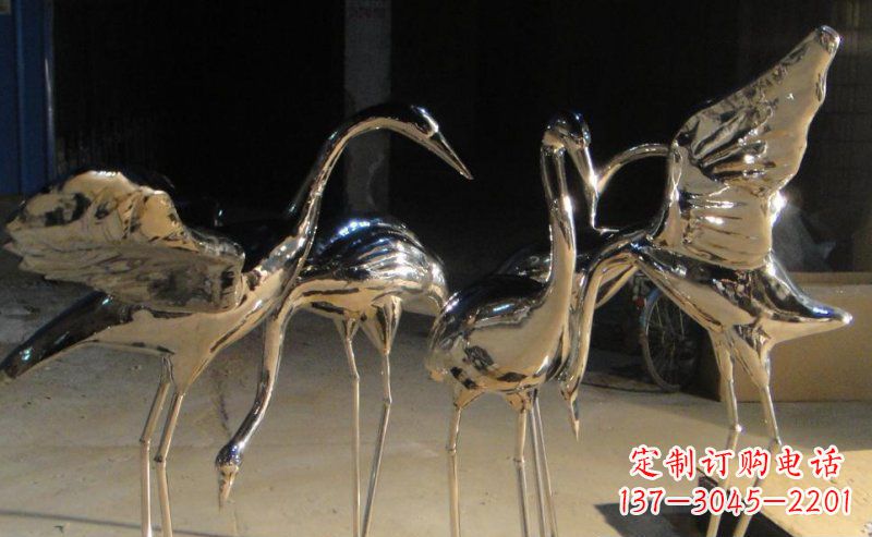 北京仙鹤雕塑不锈钢锻造的精美艺术