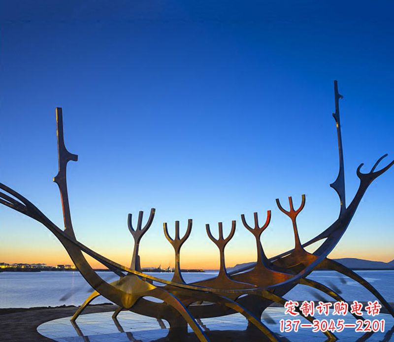 北京帆船雕塑精致的海洋艺术品