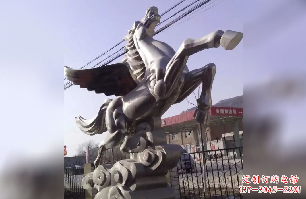 北京不锈钢飞马雕塑精致美观的艺术作品