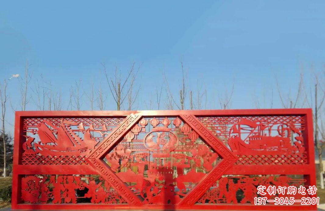 北京不锈钢福字雕塑——点亮广场景观