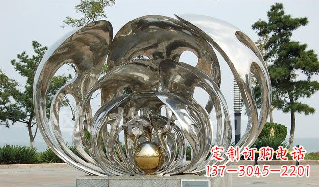 北京不锈钢贝壳珍珠雕塑艺术的融合