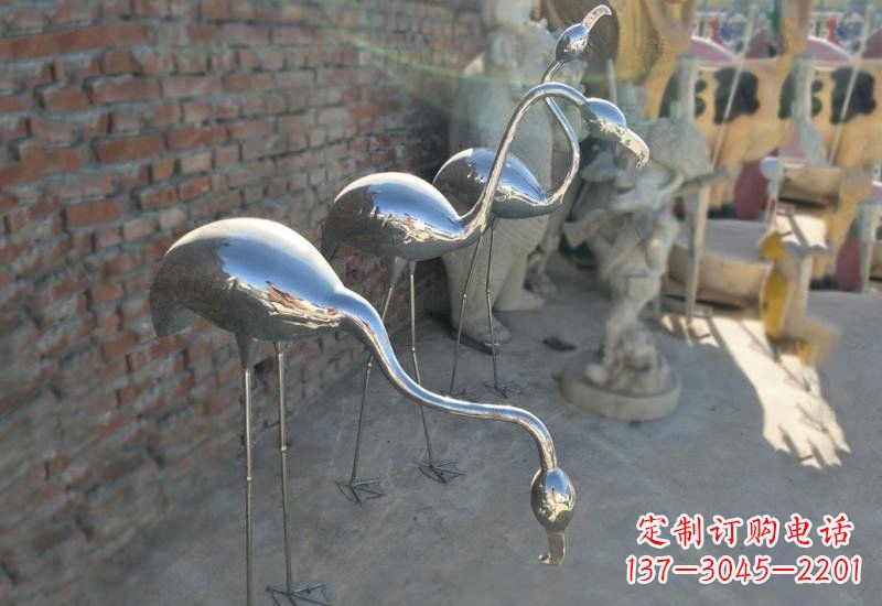 北京不锈钢火烈鸟雕塑灿烂耀眼的艺术之作