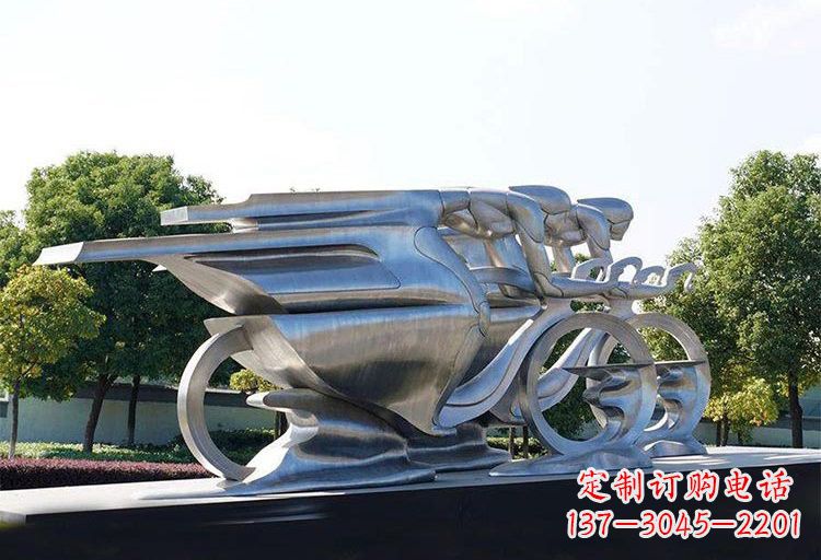 北京不锈钢自行车雕塑——精美绝伦