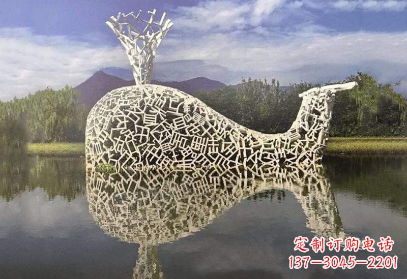 北京不锈钢鲸鱼雕塑令人惊叹的艺术之作