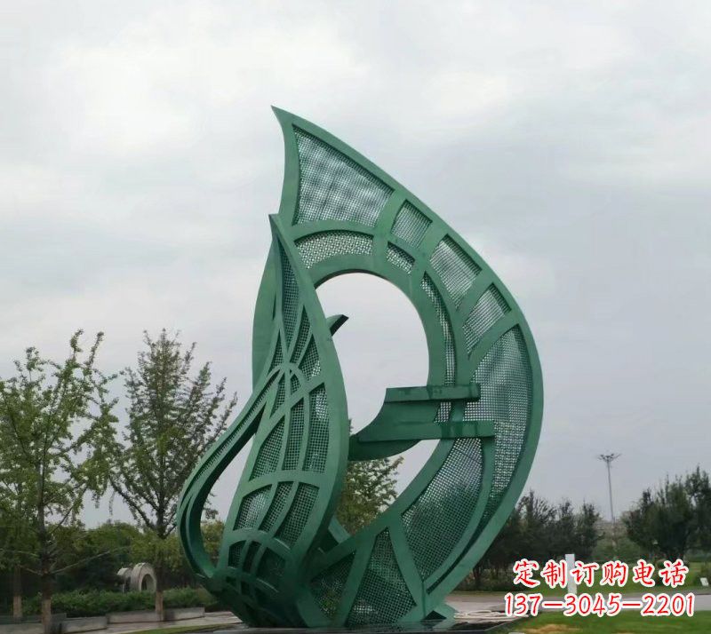北京不锈钢大型镂空树叶雕塑精美绝伦