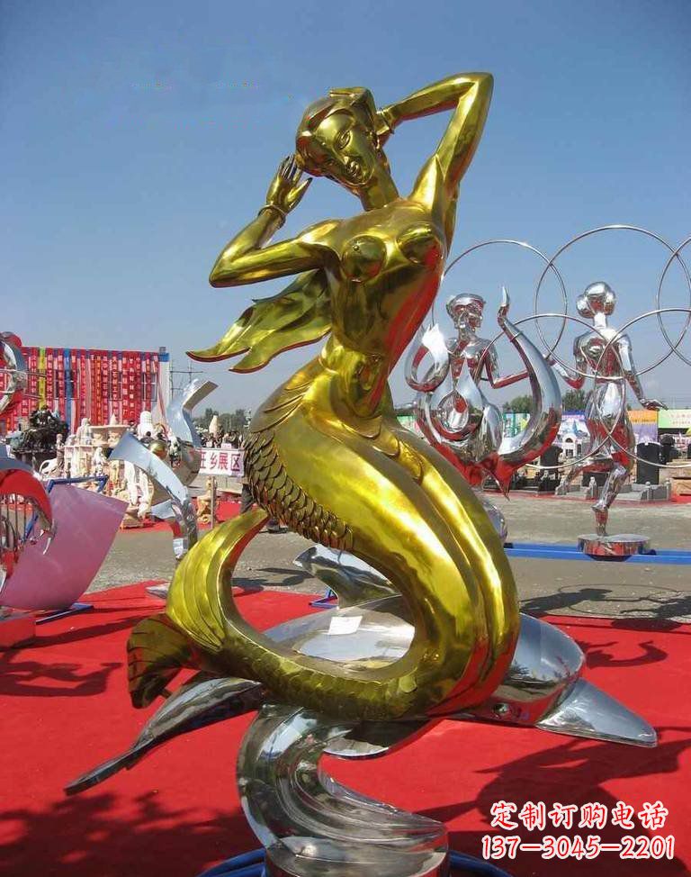 北京不锈钢美人鱼雕塑——美丽的象征