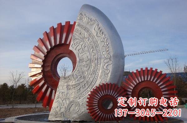北京不锈钢齿轮雕塑精致而精美