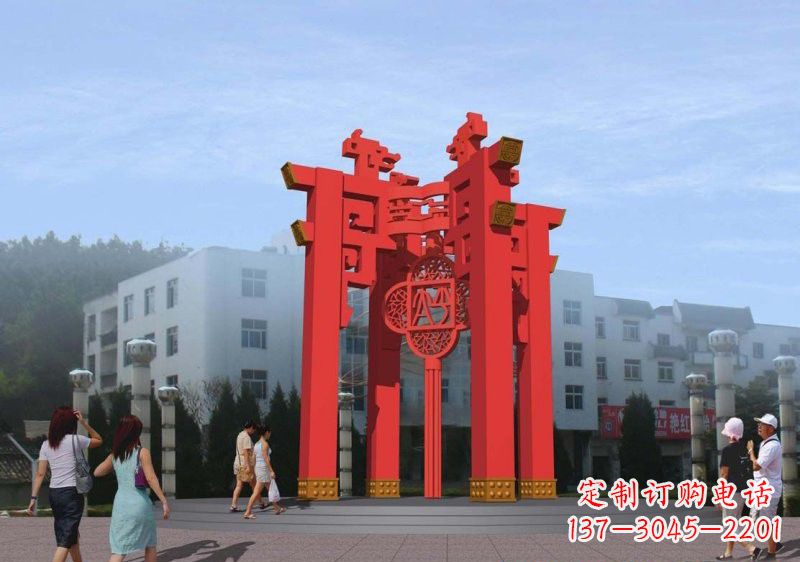 北京不锈钢灯笼雕塑——点亮城市美景