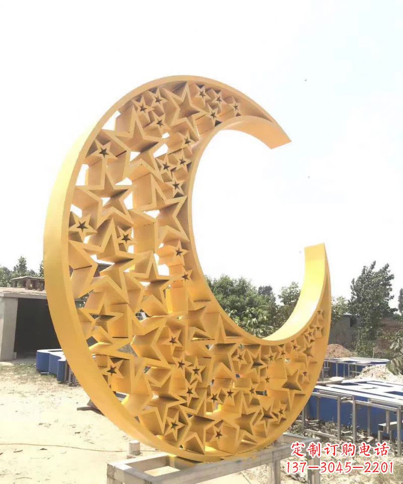 北京不锈钢月亮雕塑象征着梦想与希望