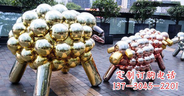 北京不锈钢动物雕塑肖恩的小羊