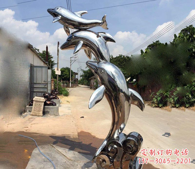 北京不锈钢海豚雕塑艺术的浪漫