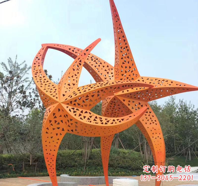 北京不锈钢海星海洋动物雕塑——美丽的海洋艺术