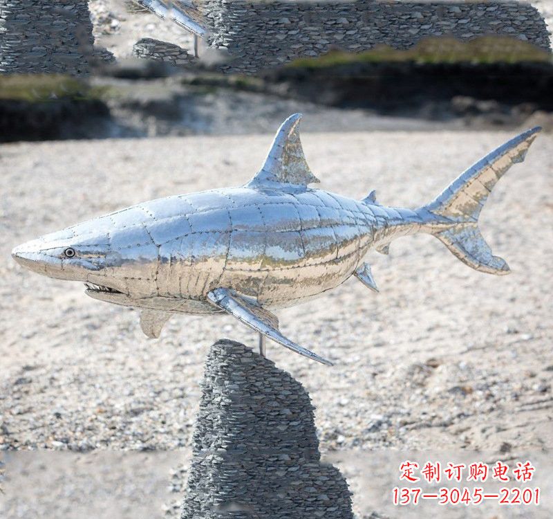 北京不锈钢海洋公园鲨鱼雕塑