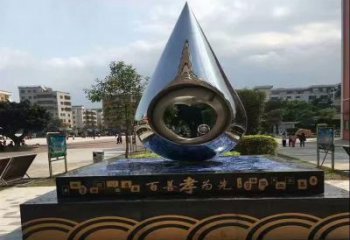 北京不锈钢水滴雕塑——百善孝为先