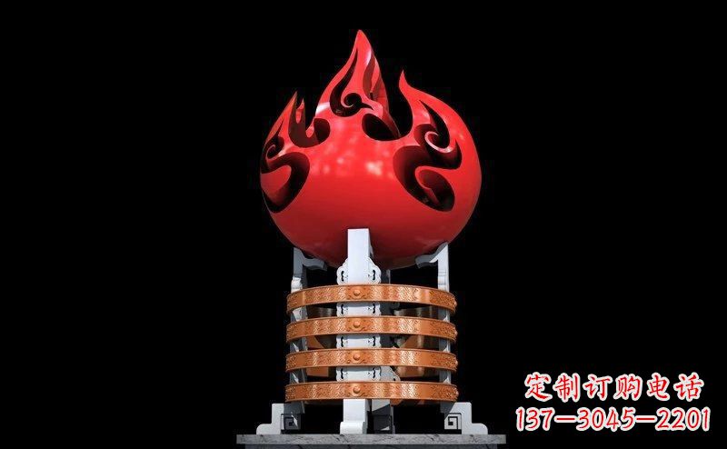北京不锈钢火炬雕塑传承奋进精神
