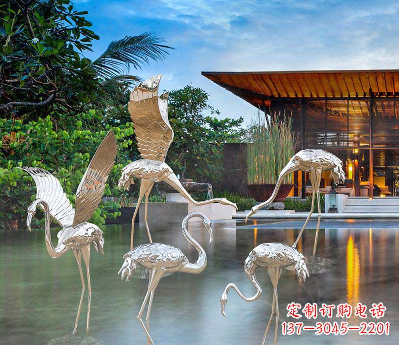 北京精美不锈钢火烈鸟雕塑