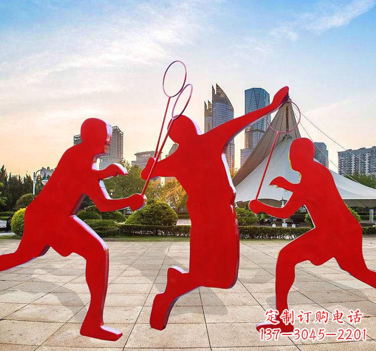 北京不锈钢羽毛球雕塑艺术与运动的完美结合