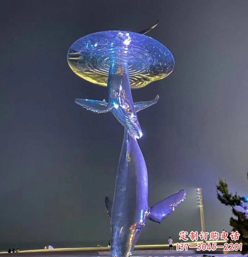 北京不锈钢鲸鱼雕塑——传承着海洋的精灵魅力