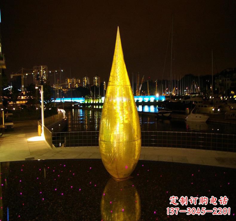 北京不锈钢水滴雕塑给环境带来美丽