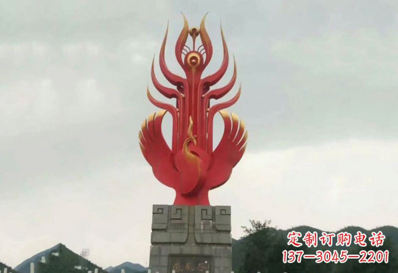 北京凤凰雕塑美丽传奇的象征