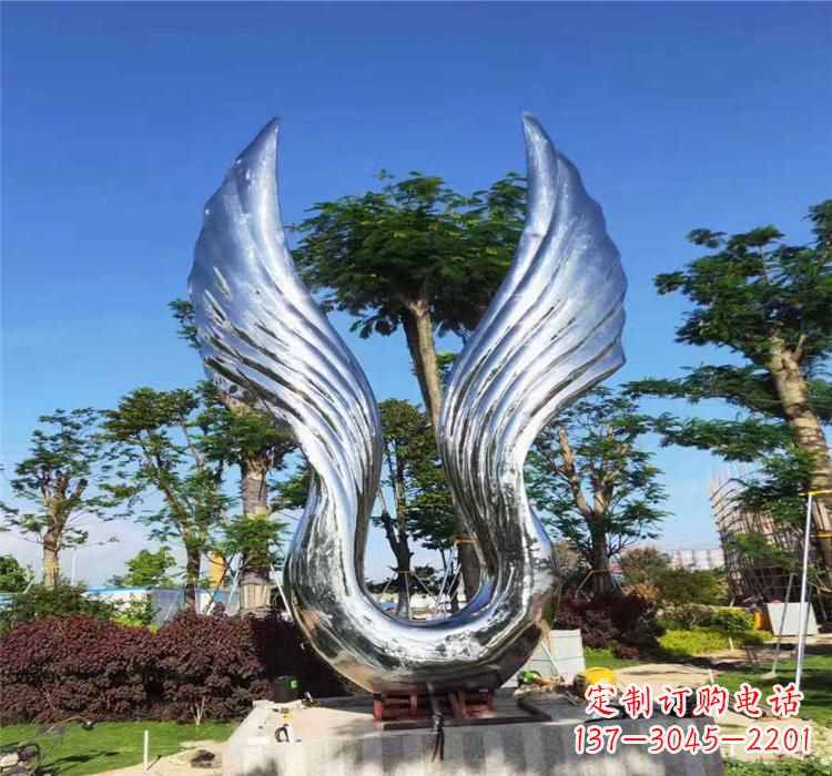 北京精美不锈钢翅膀雕塑