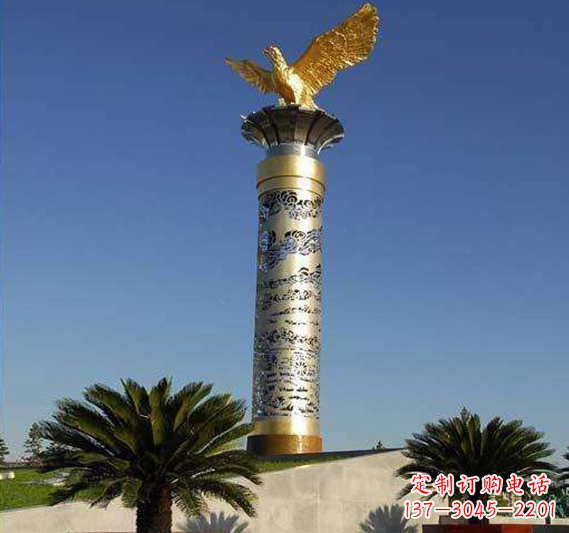 北京不锈钢龙柱雕塑把神秘的传统融入现代