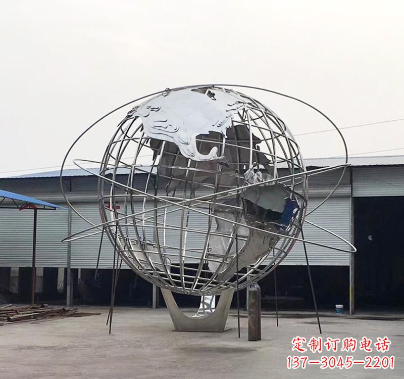 北京不锈钢制作的镂空地球雕塑