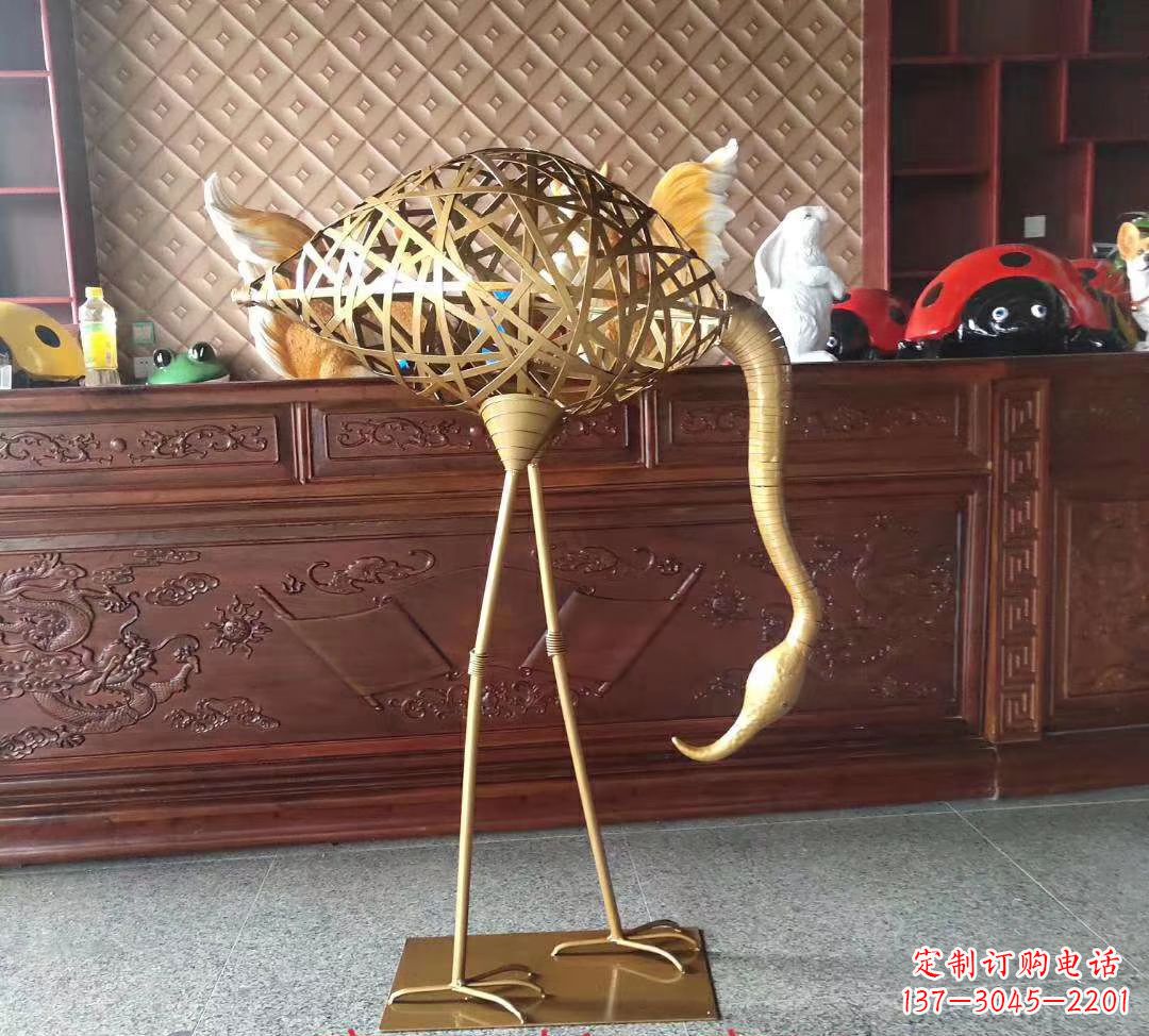 北京不锈钢丹顶鹤雕塑精美外形,传承中华文化