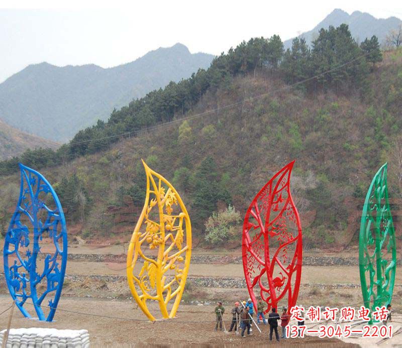 北京不锈钢镂空树叶景观雕塑精美绝伦